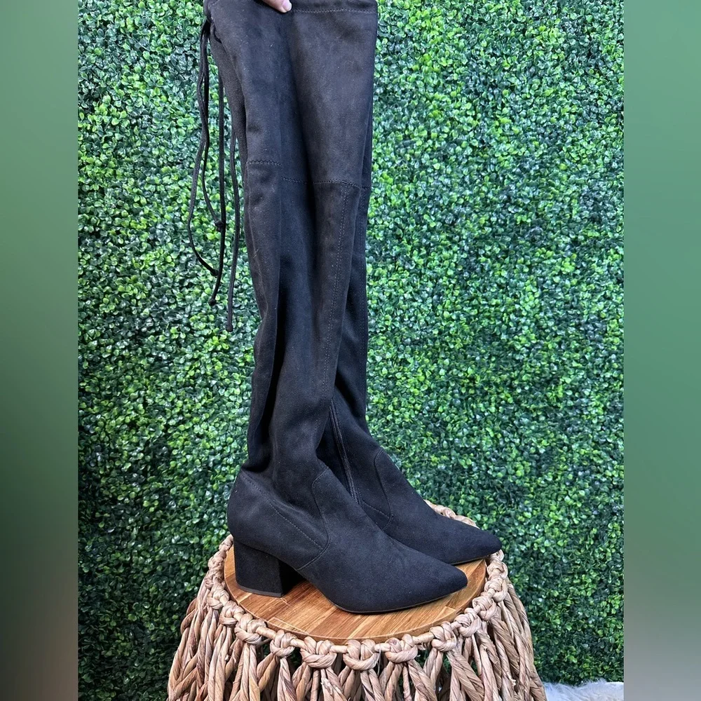 Black Over-the-Knee‎ ponit toe Women's Boots